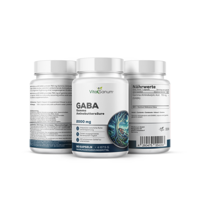 VitaSanum® - GABA 750mg 90 Tabletten - mit Gamma-Aminobuttersäure
