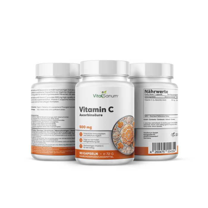 VitaSanum® – Vitamin C (L-Ascorbinsäure) – 500 mg – 90 Tabletten – Bild 2