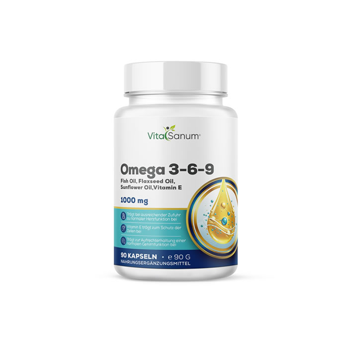 VitaSanum® - Omega 3-6-9 90 Kapseln 1000 mg VitaSanum® - Omega 3-6-9 90 Kapseln 1000 mg