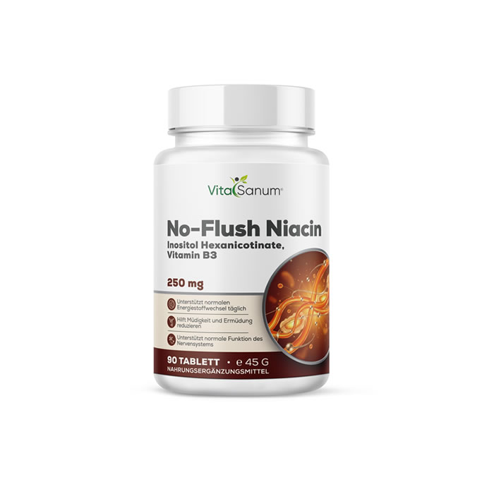 VitaSanum® - Niacin (ohne Flush Effekt) 250 mg 90 Tabletten VitaSanum® - Niacin (ohne Flush Effekt) 250 mg 90 Tabletten