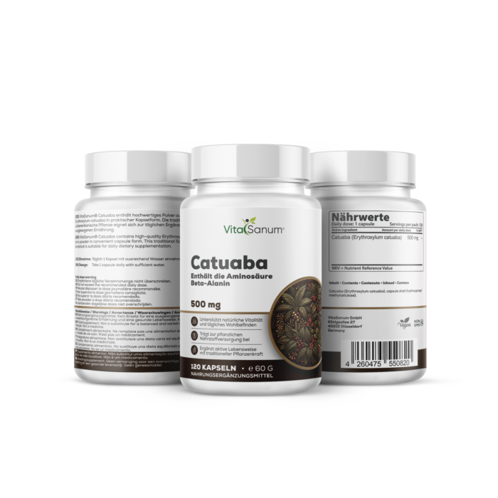 VitaSanum® Catuaba (Erythroxylum catuaba) – 500 mg – 100 Kapseln