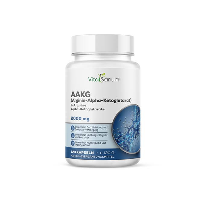 VitaSanum® – AAKG (Arginin-Alpha-Ketoglutarat) 2000 mg – 120 Tabletten VitaSanum® – AAKG (Arginin-Alpha-Ketoglutarat) 2000 mg – 120 Tabletten