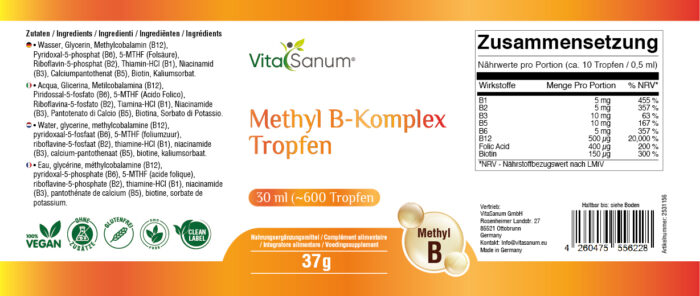 VitaSanum® - Methyl B-Komplex Tropfen 30 ml – Bild 3