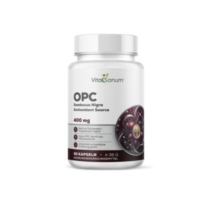 VitaSanum® – OPC Traubenkernextrakt (Vitis vinifera L.) – 400 mg – 90 vegane Kapseln