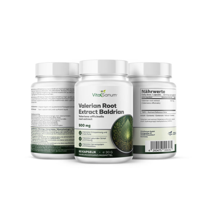 VitaSanum® - Baldrianwurzel (Valeriana officinalis) 500 mg 60 Kapseln
