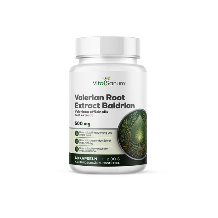 VitaSanum® - Baldrianwurzel (Valeriana officinalis) 500 mg 60 Kapseln VitaSanum® - Baldrianwurzel (Valeriana officinalis) 500 mg 60 Kapseln