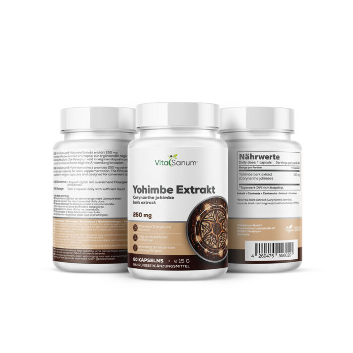 VitaSanum® - Yohimbe Extrakt (Corynanthe johimbe) 250 mg 60 Kapseln
