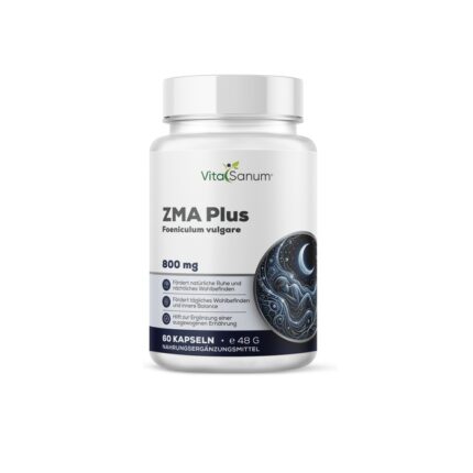 VitaSanum® – ZMA Plus – 800 mg Tagesportion – 60 Kapseln