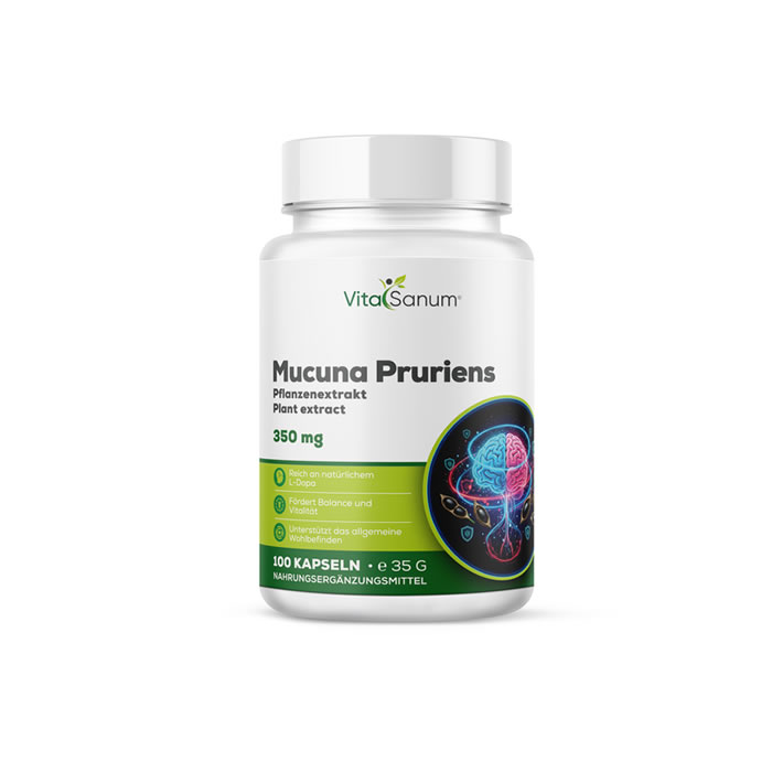 VitaSanum® - Mucuna Pruriens (L-Dopa) 350 mg 100 Kapseln VitaSanum® - Mucuna Pruriens (L-Dopa) 350 mg 100 Kapseln