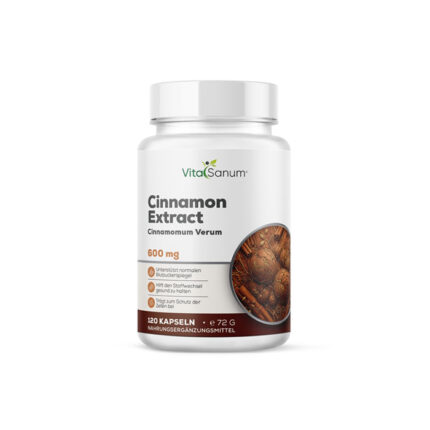 VitaSanum® Echter Zimt (Cinnamomum verum) – 1.200 mg Tagesportion – 120 Kapseln