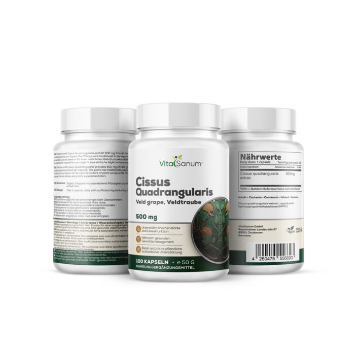 VitaSanum®- Cissus Quadrangularis (Veldtraube) 500 mg 100 Kapseln