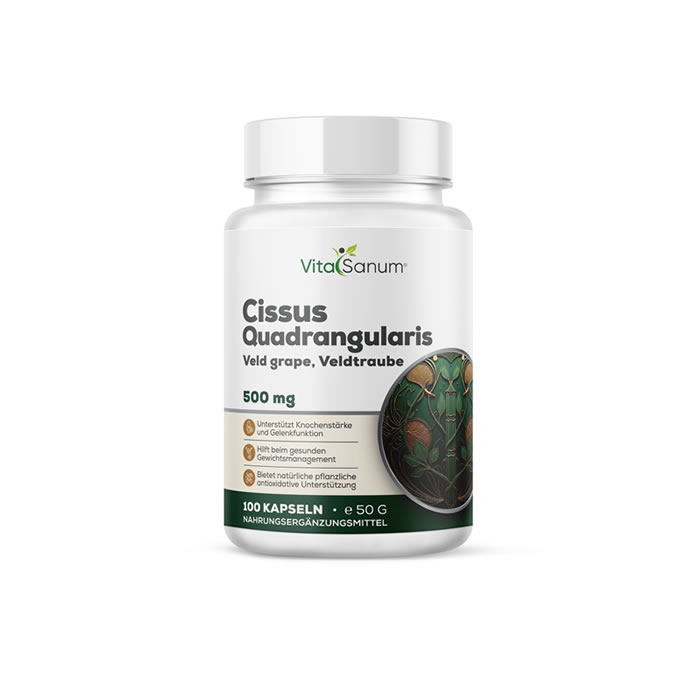 VitaSanum®- Cissus Quadrangularis (Veldtraube) 500 mg 100 Kapseln VitaSanum®- Cissus Quadrangularis (Veldtraube) 500 mg 100 Kapseln