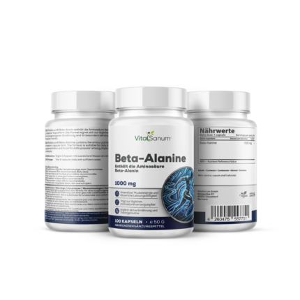 VitaSanum® – Beta-Alanin – 1000 mg Tagesportion – 100 vegane Kapseln