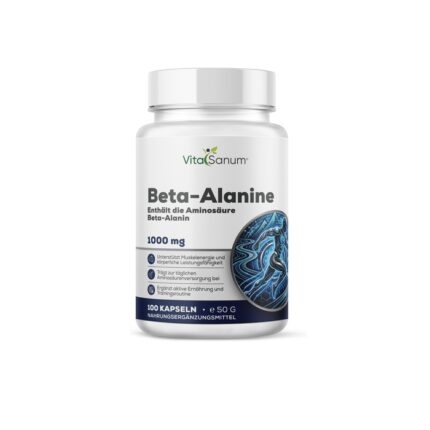 VitaSanum® – Beta-Alanin – 1000 mg Tagesportion – 100 vegane Kapseln