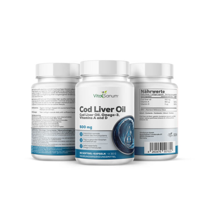 VitaSanum® - Lebertran (Cod Liver) 500 mg 60 Softgelkapseln