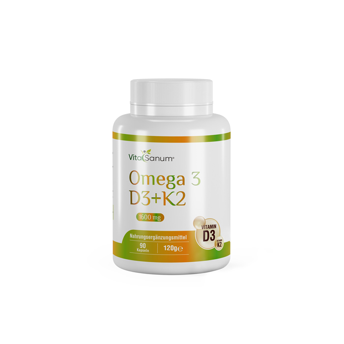 VitaSanum®- Omega 3 D3+K2 1600 mg 90 Kapseln VitaSanum®- Omega 3 D3+K2 1600 mg 90 Kapseln