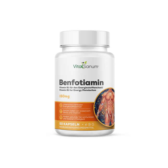 VitaSanum® Benfotiamin 150 mg – 60 Kapseln VitaSanum® Benfotiamin 150 mg – 60 Kapseln