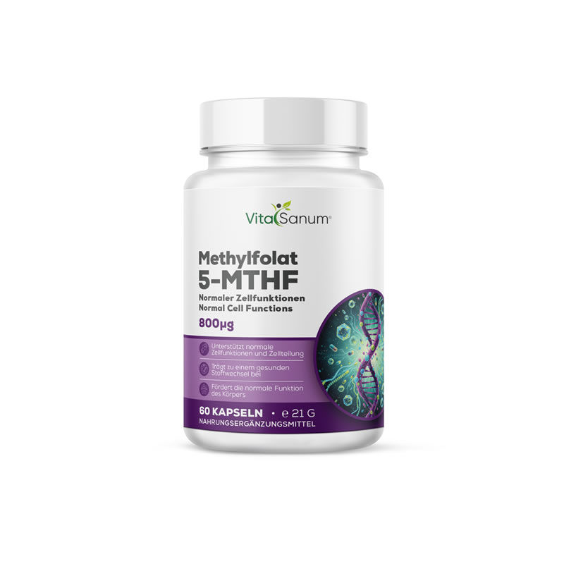 VitaSanum®- Methylfolat 5-MTHF (Folat) 800 µg – 60 Kapseln VitaSanum®- Methylfolat 5-MTHF (Folat) 800 µg – 60 Kapseln