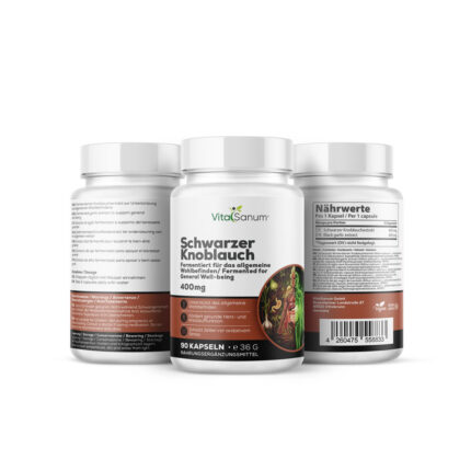 VitaSanum®- Schwarzer Knoblauch (Allium Sativum L.) 400 mg 90 Kapseln