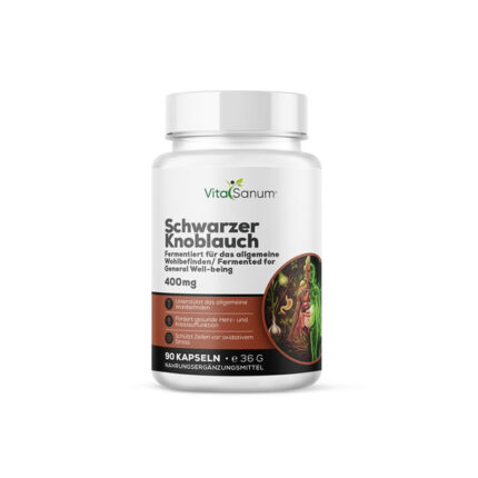 VitaSanum®- Schwarzer Knoblauch (Allium Sativum L.) 400 mg 90 Kapseln