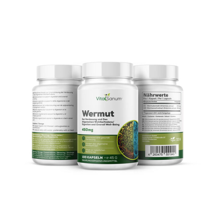 VitaSanum®- Wermut (Beifuß) (Artemisia annua) 450 mg 100 Kapseln – Bild 2