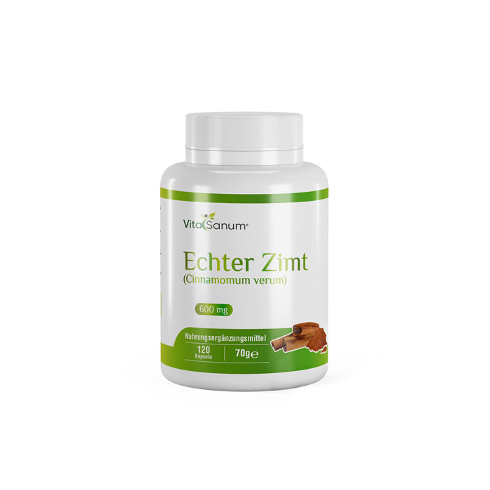https://cdn.shopify.com/s/files/1/0915/8665/8688/files/Echter-Zimt-front.jpg?v=1746265762 VitaSanum® - Echter Zimt (Cinnamomum verum) 600 mg 120 Kapseln