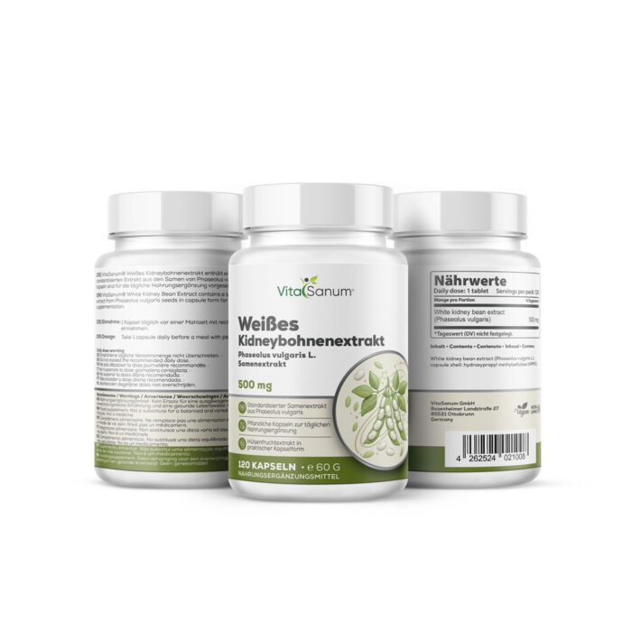 VitaSanum®- Weißes Kidneybohnenextrakt – 500 mg – 120 Kapseln