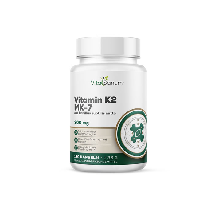 VitaSanum®- Vitamin K2 MK-7 – 200 µg – 120 Kapseln VitaSanum®- Vitamin K2 MK-7 – 200 µg – 120 Kapseln