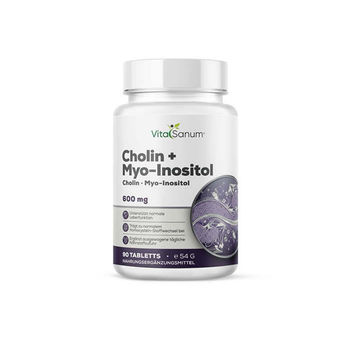 VitaSanum® Cholin + Myo-Inositol – 300 mg Cholin & 300 mg Myo-Inositol VitaSanum® Cholin + Myo-Inositol – 300 mg Cholin & 300 mg Myo-Inositol