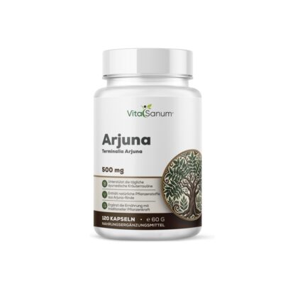 VitaSanum® Arjuna (Terminalia arjuna) – 1500 mg Tagesportion – 120 Kapseln