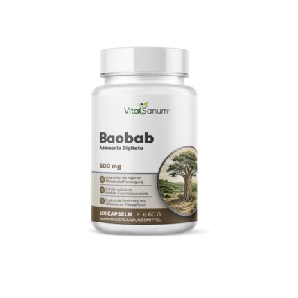 VitaSanum® Baobab (Adansonia digitata) – 1500 mg Tagesportion – 120 Kapseln