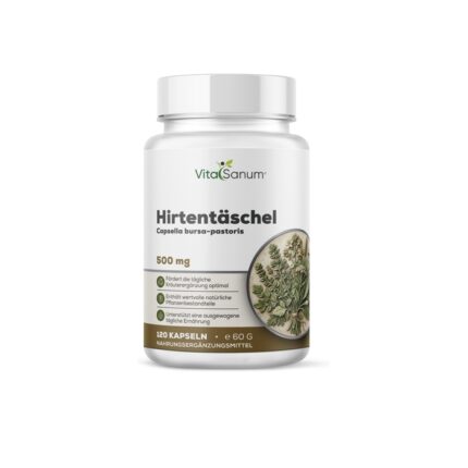 VitaSanum® Hirtentäschel (Capsella bursa-pastoris) – 1500 mg Tagesportion – 120 Kapseln