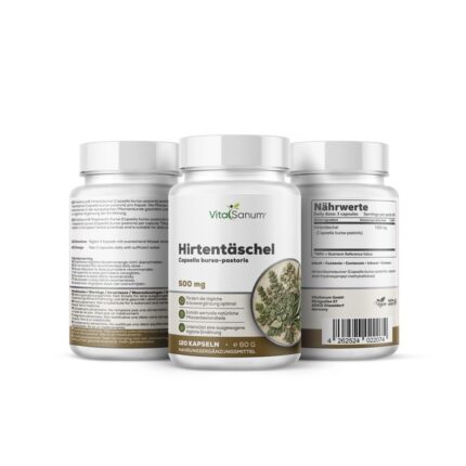 VitaSanum® Hirtentäschel (Capsella bursa-pastoris) – 1500 mg Tagesportion – 120 Kapseln